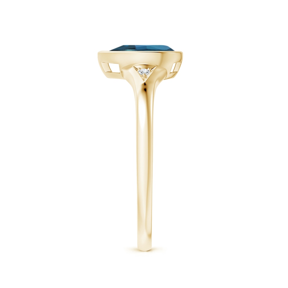 8x6mm Labgrown Bezel-Set Pear-Shaped Lab-Grown Alexandrite Ring with Diamonds in Yellow Gold side 299