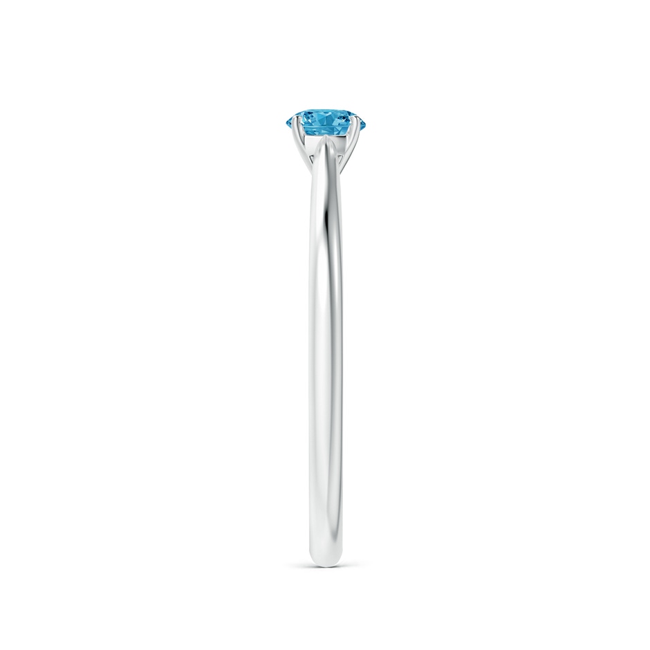 4.1mm Labgrown Round Lab-Grown Fancy Intense Blue Diamond Tapered Cathedral Solitaire Engagement Ring in White Gold side 299