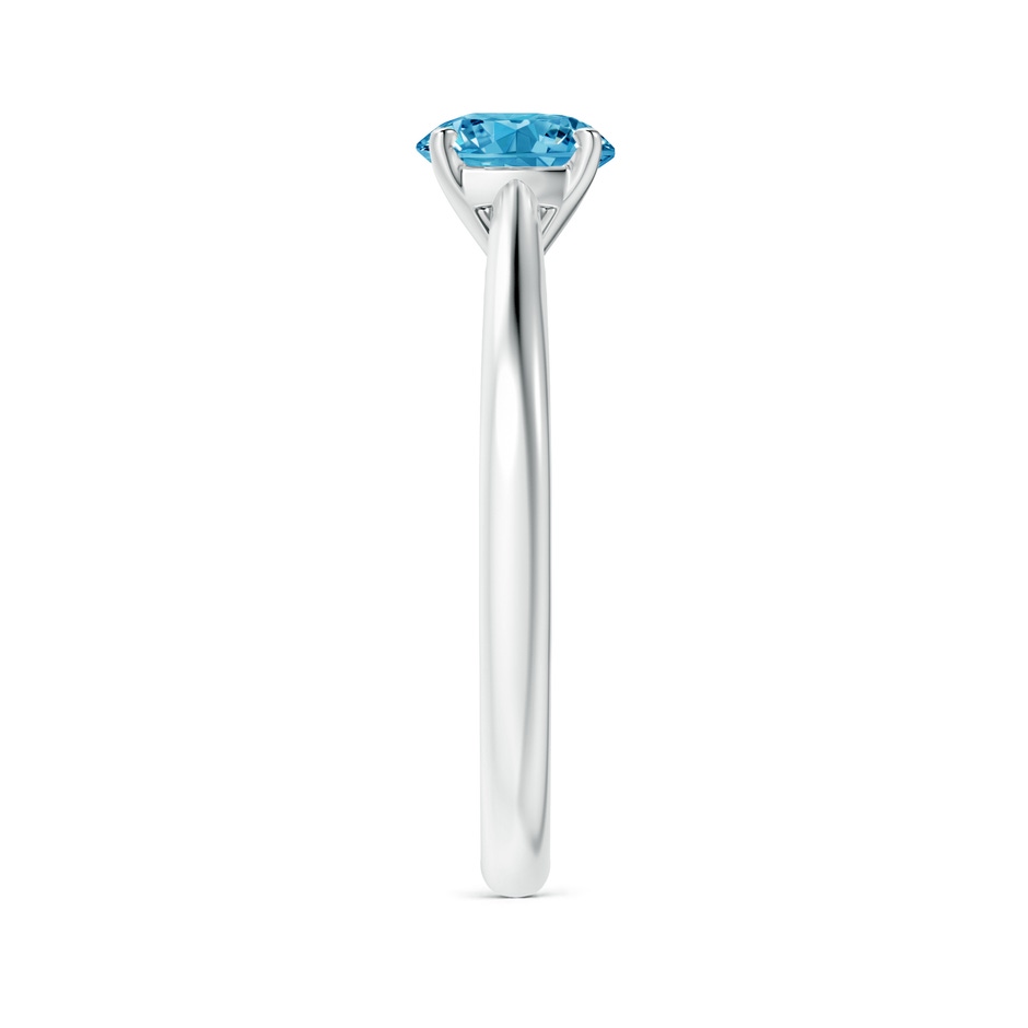 6.4mm Labgrown Round Lab-Grown Fancy Intense Blue Diamond Tapered Cathedral Solitaire Engagement Ring in P950 Platinum side 299