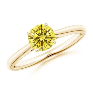 Round Fancy Intense, VS Lab Grown Yellow Diamond