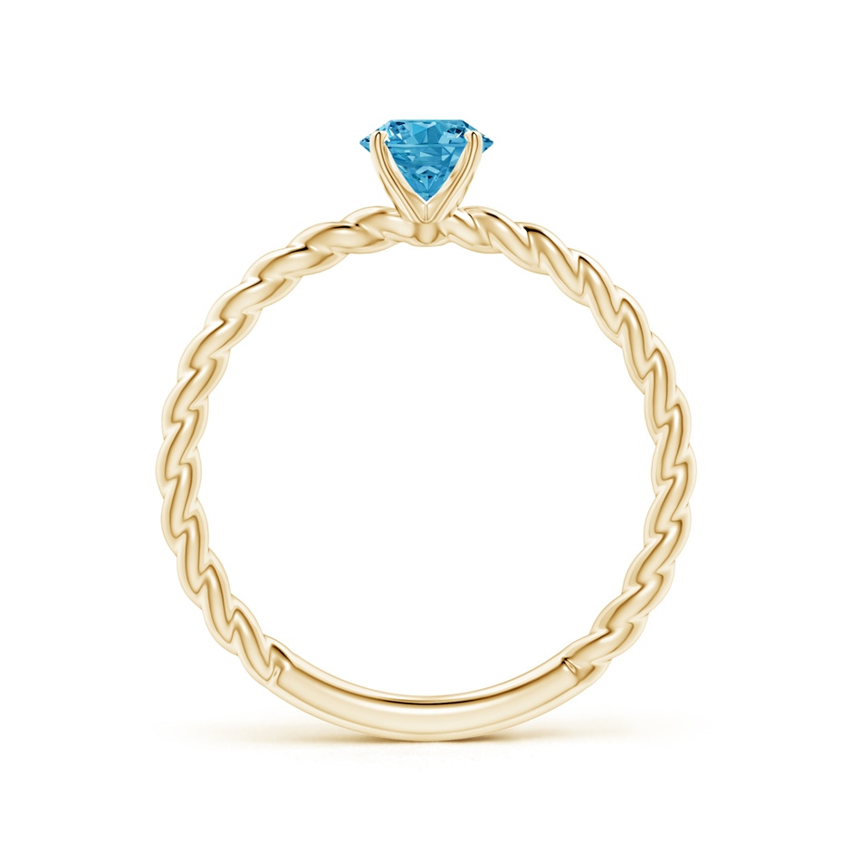 5.1mm Labgrown Twisted Shank Round Lab-Grown Fancy Intense Blue Diamond Solitaire Engagement Ring in Yellow Gold side 199