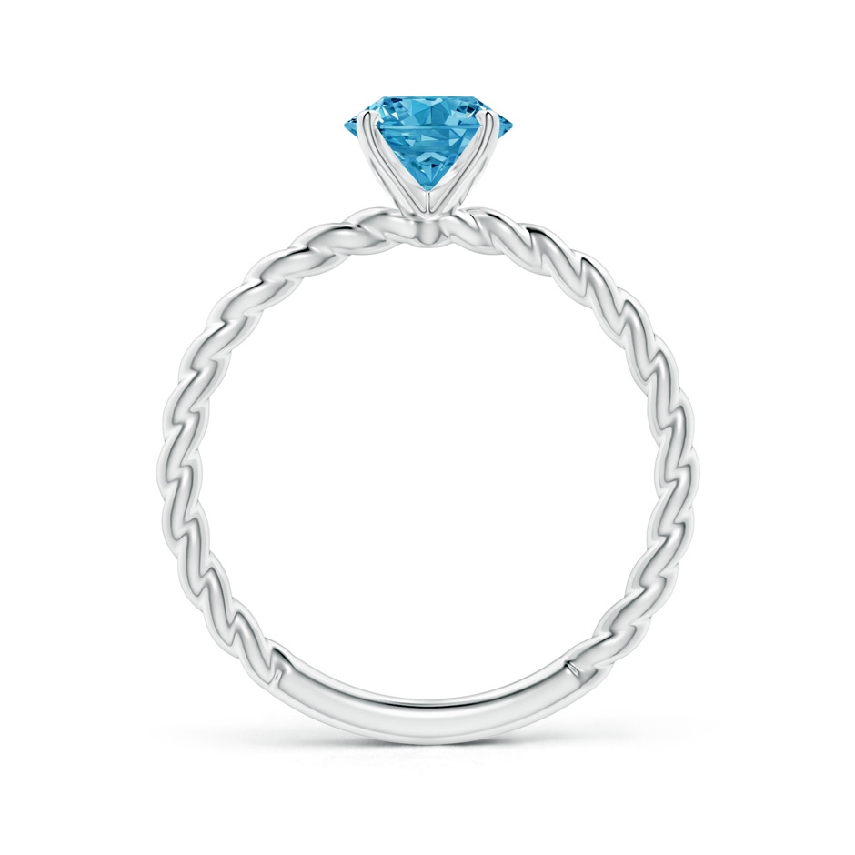 6.4mm Labgrown Twisted Shank Round Lab-Grown Fancy Intense Blue Diamond Solitaire Engagement Ring in White Gold side 199
