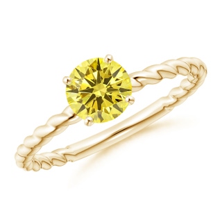 Round Fancy Intense, VS Lab Grown Yellow Diamond