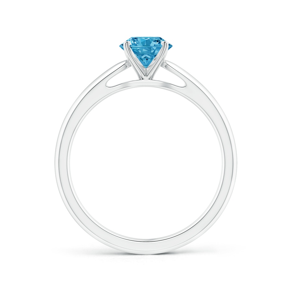 5.9mm Labgrown Classic Solitaire Lab-Grown Fancy Intense Blue Diamond Rounded Cathedral Engagement Ring in 18K White Gold side 199