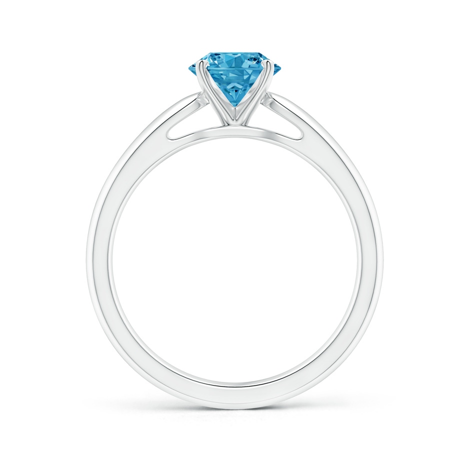 6.4mm Labgrown Classic Solitaire Lab-Grown Fancy Intense Blue Diamond Rounded Cathedral Engagement Ring in P950 Platinum side 199