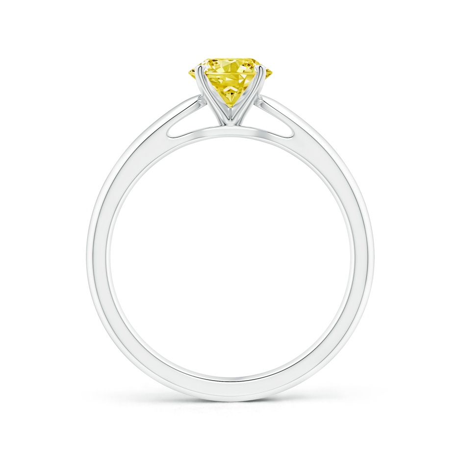 5.9mm Labgrown Classic Solitaire Lab-Grown Fancy Intense Yellow Diamond Rounded Cathedral Engagement Ring in White Gold side 199