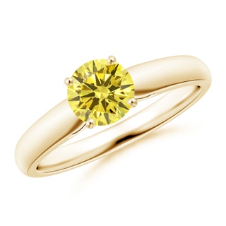 Round Fancy Intense, VS Lab Grown Yellow Diamond