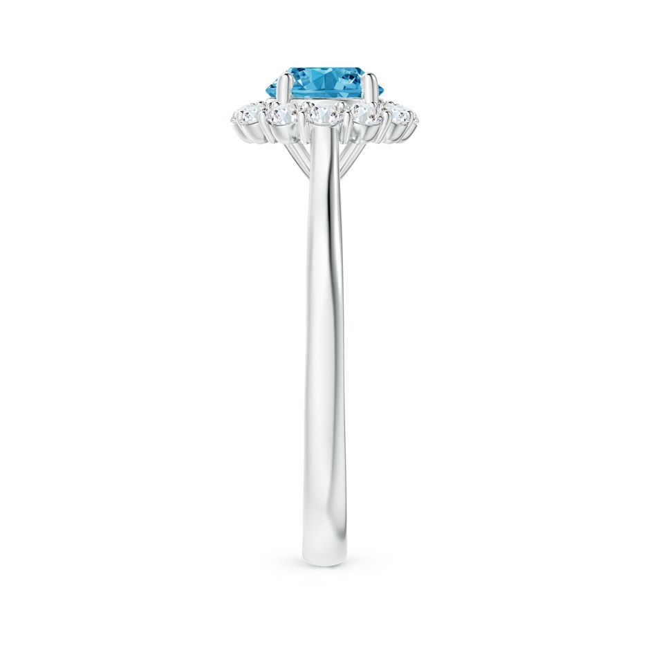 5.8mm Labgrown Classic Round Lab-Grown Fancy Intense Blue Diamond Scalloped Halo Ring in White Gold side 299
