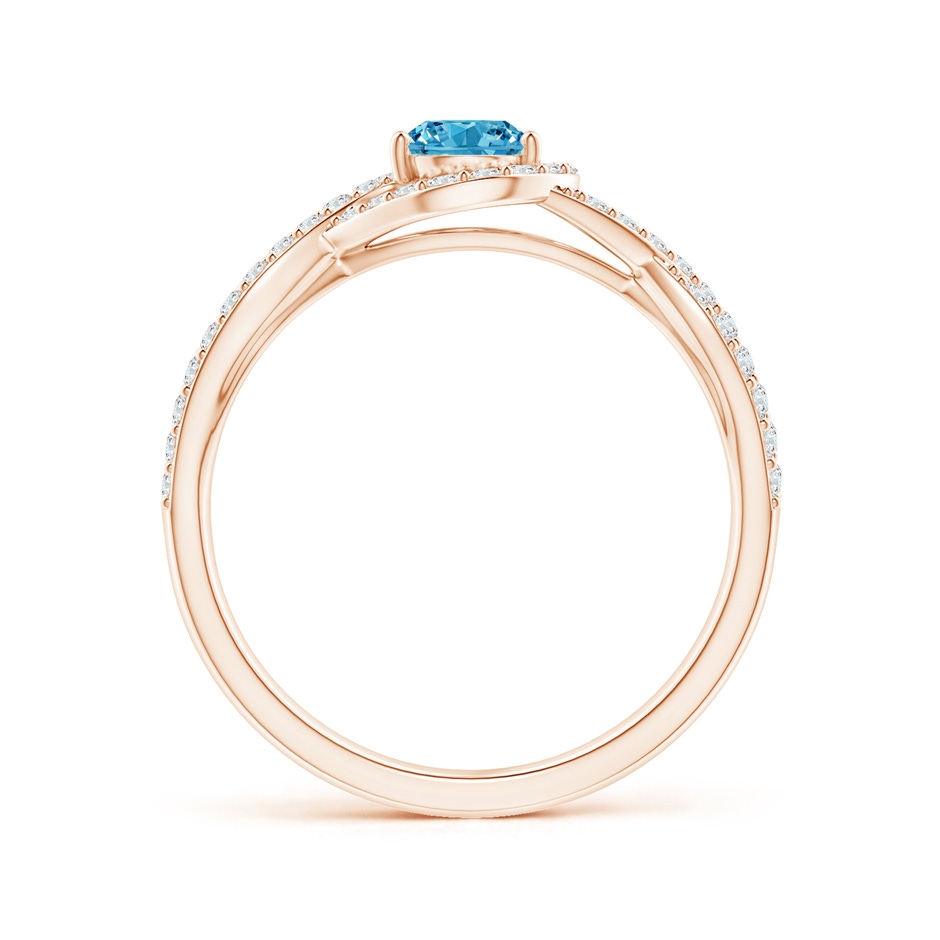 4.9mm Labgrown Criss Cross Infinity Halo Lab-Grown Fancy Intense Blue Diamond Ring in Rose Gold side 199
