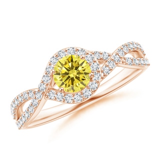 Round Fancy Intense, VS Lab Grown Yellow Diamond