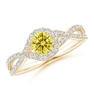 Round Fancy Intense, VS Lab Grown Yellow Diamond