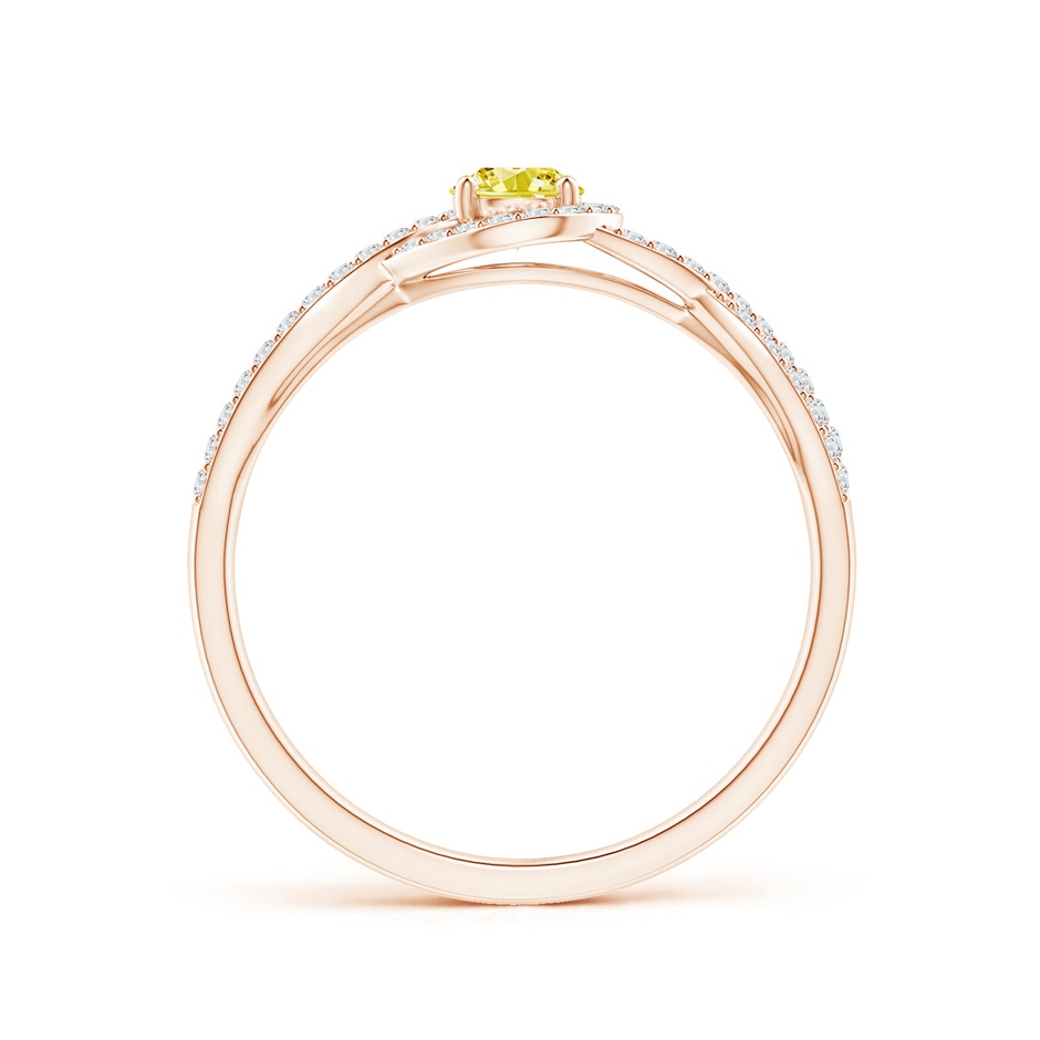 4mm Labgrown Criss Cross Infinity Halo Lab-Grown Fancy Intense Yellow Diamond Ring in Rose Gold side 199