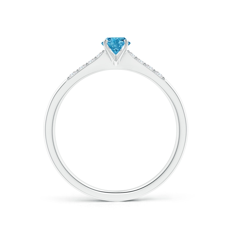 4.1mm Labgrown Solitaire Lab-Grown Fancy Intense Blue Diamond Tapered Shank Engagement Ring with Accents in P950 Platinum side 199