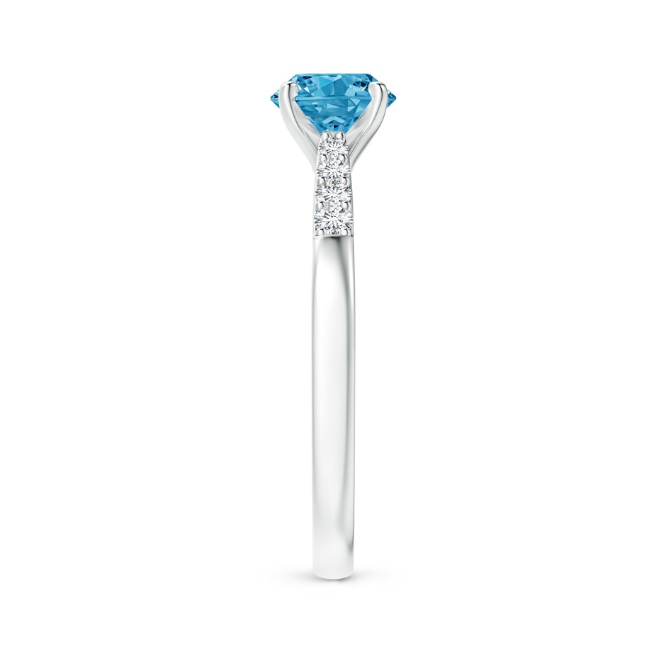 6.1mm Labgrown Solitaire Lab-Grown Fancy Intense Blue Diamond Tapered Shank Engagement Ring with Accents in White Gold side 299