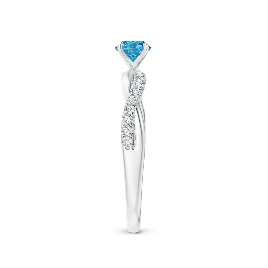 4.5mm Labgrown Solitaire Lab-Grown Fancy Intense Blue Diamond Twist Shank Engagement Ring with Accents in White Gold side 299