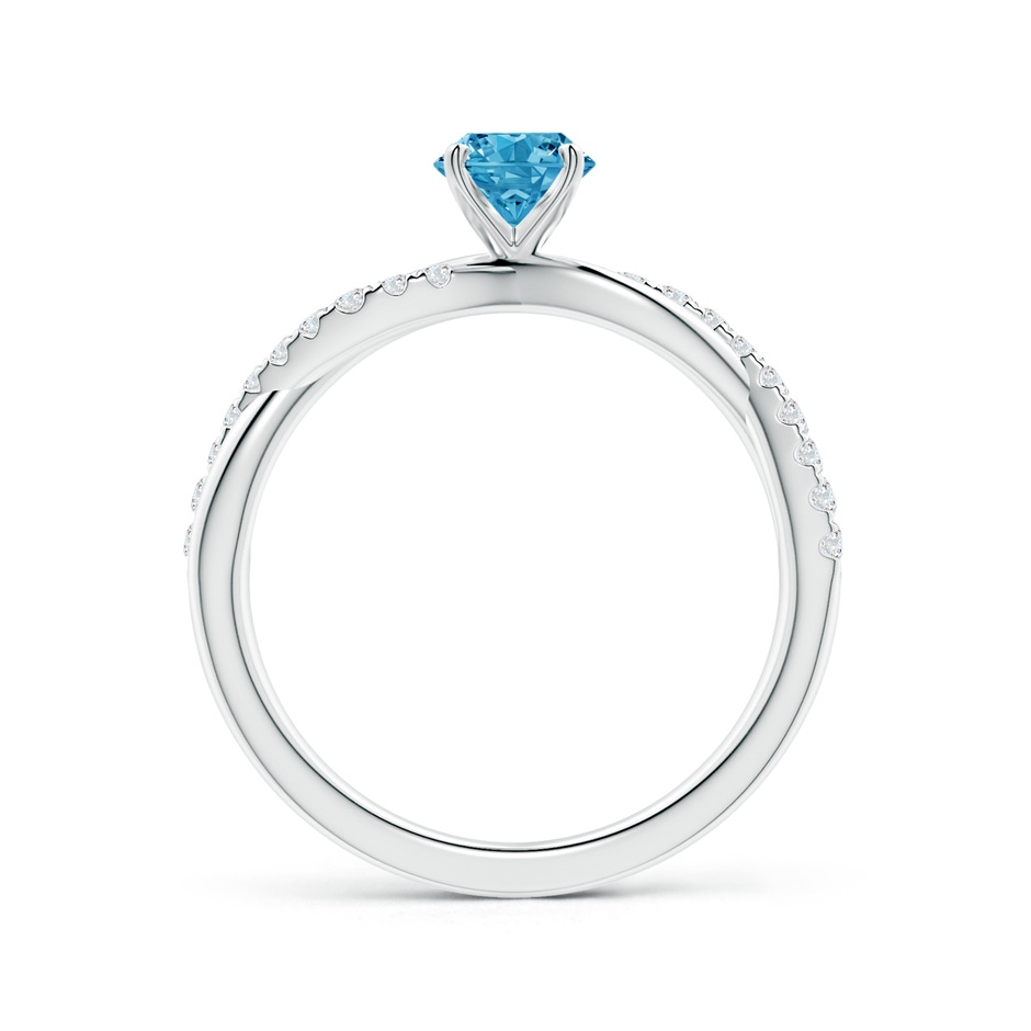 5.2mm Labgrown Solitaire Lab-Grown Fancy Intense Blue Diamond Twist Shank Engagement Ring with Accents in White Gold side 199