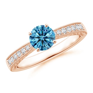 Round Fancy Intense, VS Lab Grown Blue Diamond