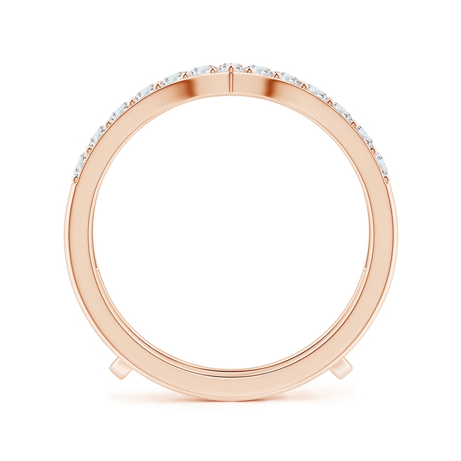 1.9mm FGVS Lab-Grown Diamond Chevron Ring Wrap in 9K Rose Gold side 199