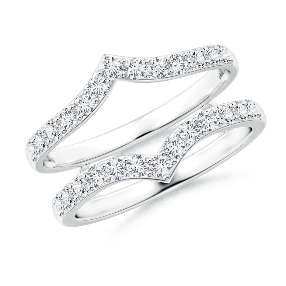 1.9mm FGVS Lab-Grown Diamond Chevron Ring Wrap in P950 Platinum 
