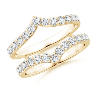 2.1mm FGVS Lab-Grown Diamond Chevron Ring Wrap in Yellow Gold