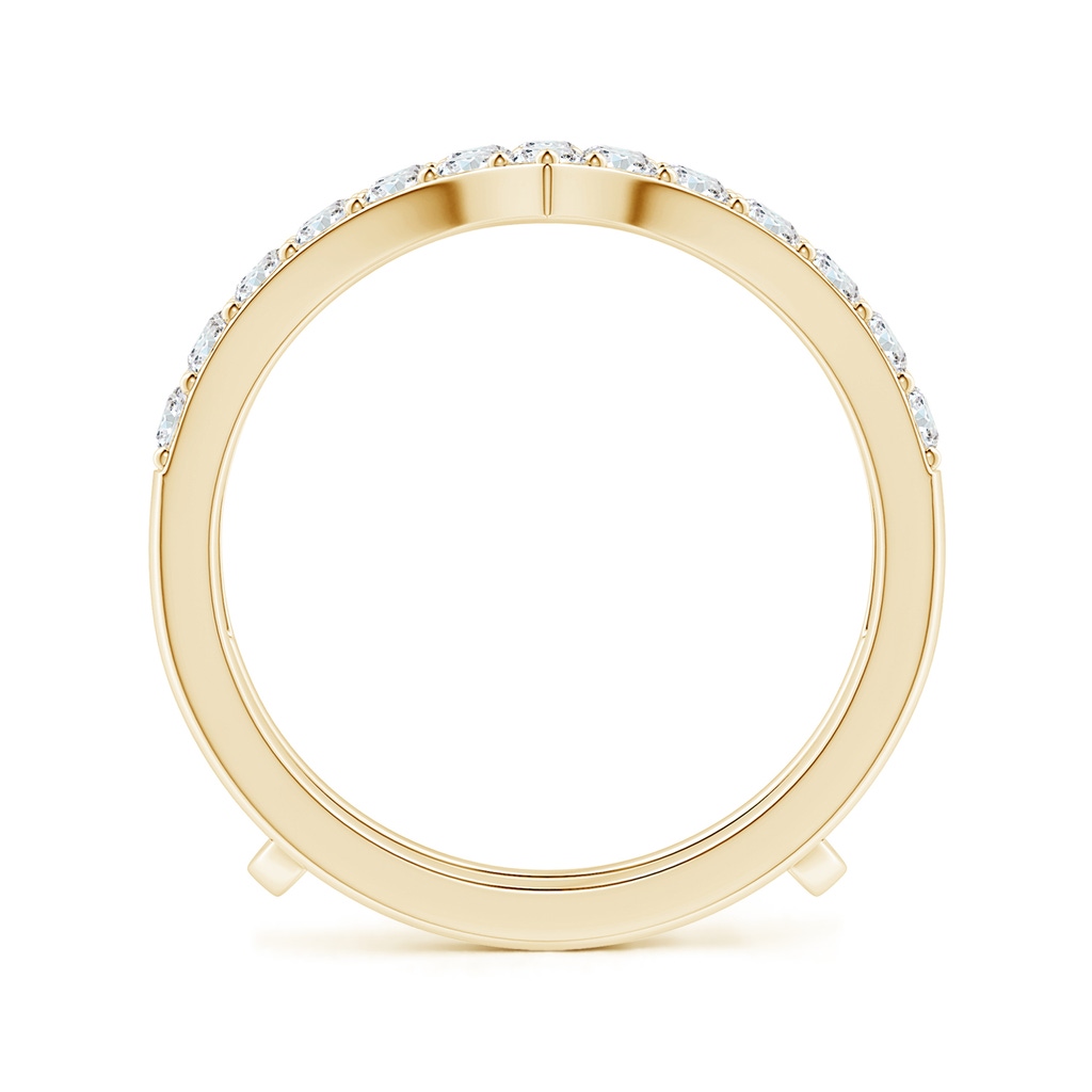 2.1mm FGVS Lab-Grown Diamond Chevron Ring Wrap in Yellow Gold - side 199