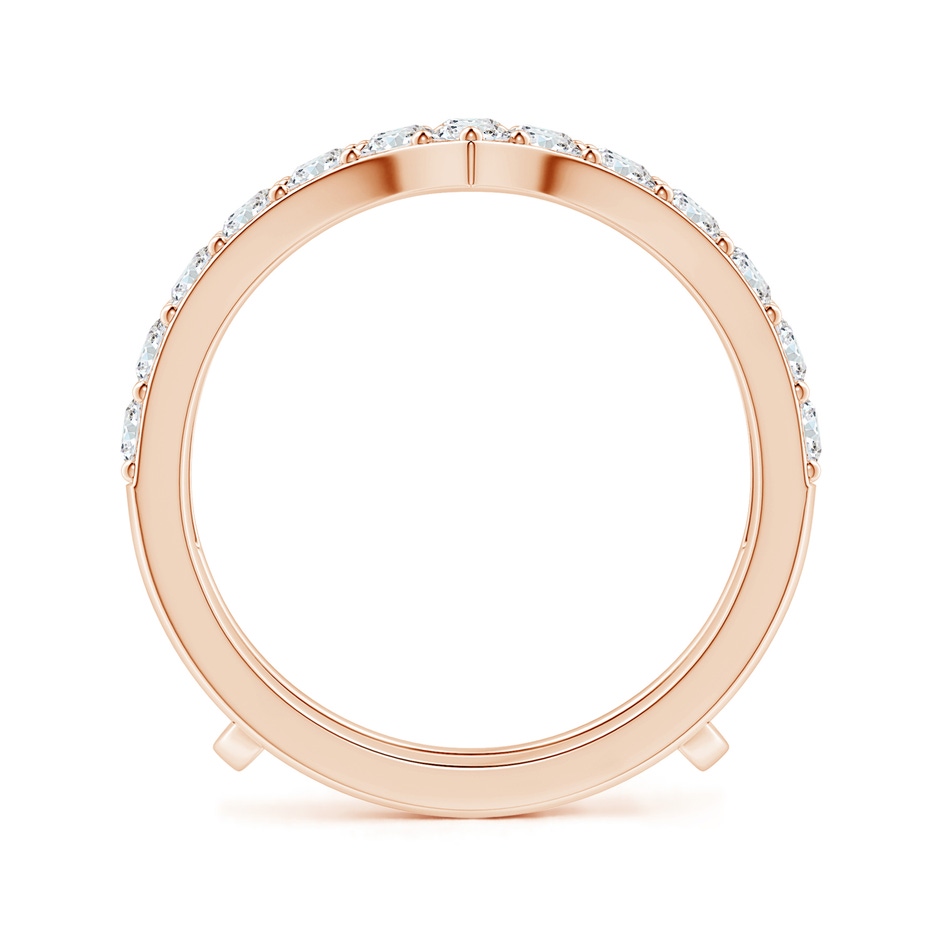 2.4mm FGVS Lab-Grown Diamond Chevron Ring Wrap in 18K Rose Gold side 199