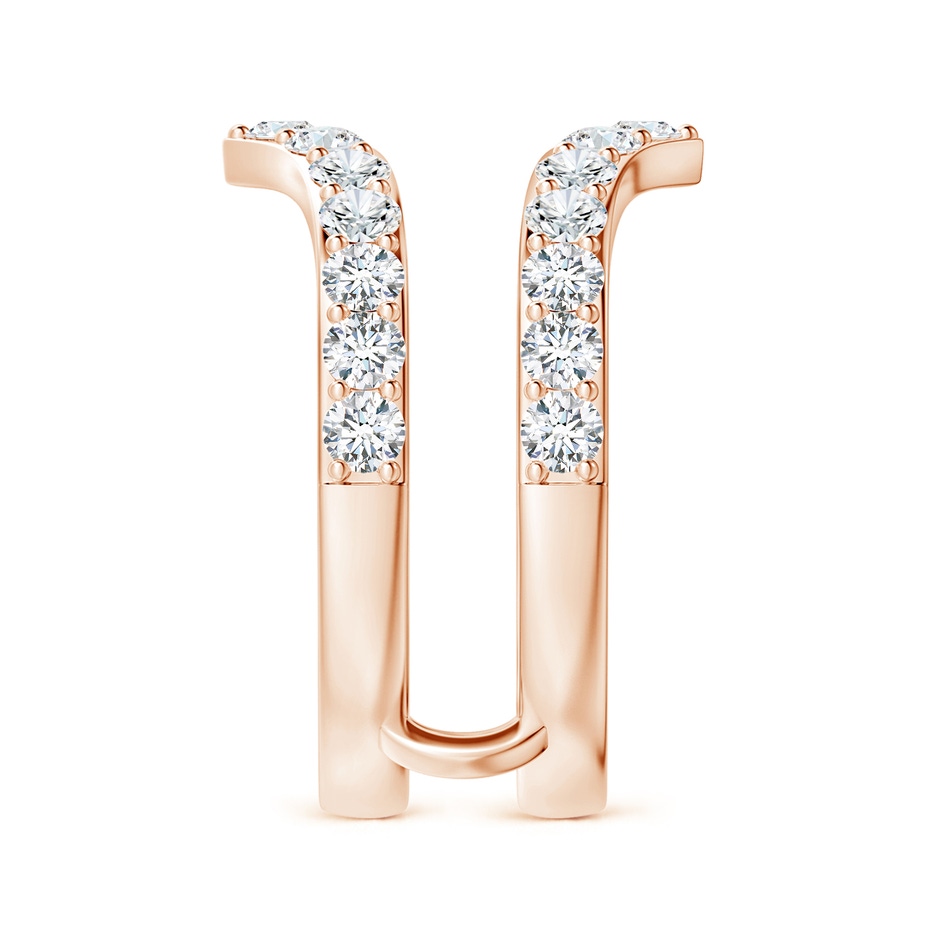 2.4mm FGVS Lab-Grown Diamond Chevron Ring Wrap in 18K Rose Gold side 299
