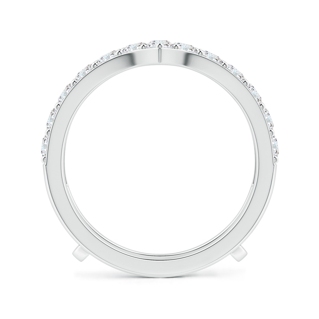 2.4mm FGVS Lab-Grown Diamond Chevron Ring Wrap in 18K White Gold - side 199