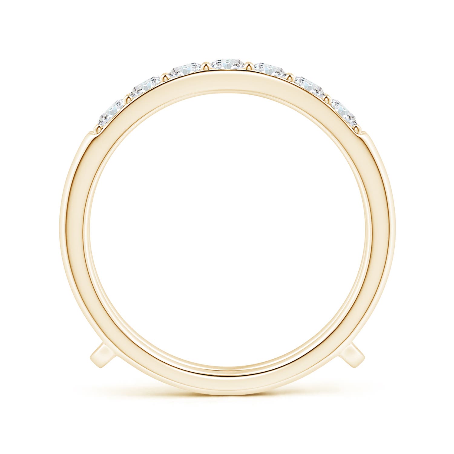 2.6mm FGVS Lab-Grown Double Band Prong-Set Diamond Ring Wrap in 18K Yellow Gold