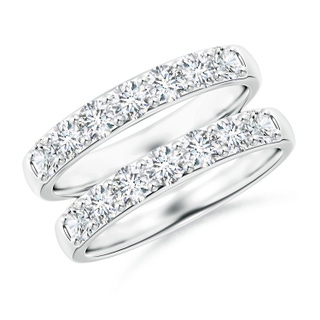 3mm FGVS Lab-Grown Double Band Prong-Set Diamond Ring Wrap in P950 Platinum