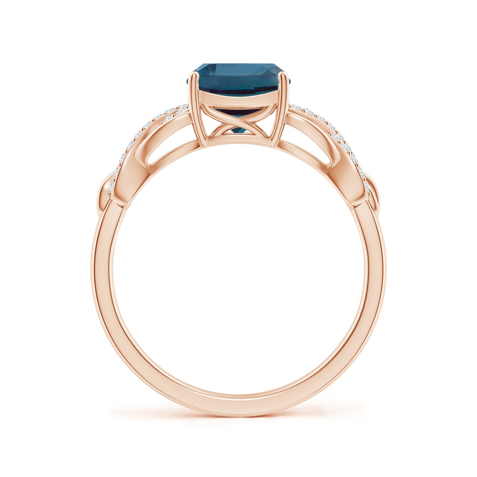7mm Labgrown Criss Cross Shank Cushion Lab-Grown Alexandrite Engagement Ring in Rose Gold side 199