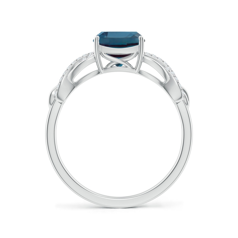 7mm Labgrown Criss Cross Shank Cushion Lab-Grown Alexandrite Engagement Ring in White Gold side 199