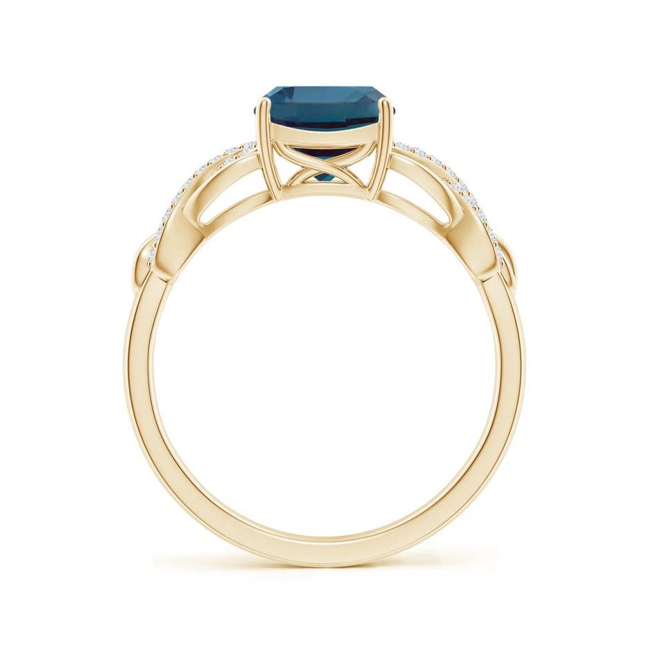 7mm Labgrown Criss Cross Shank Cushion Lab-Grown Alexandrite Engagement Ring in Yellow Gold side 199