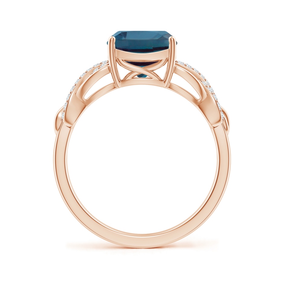 8mm Labgrown Criss Cross Shank Cushion Lab-Grown Alexandrite Engagement Ring in 18K Rose Gold side 199