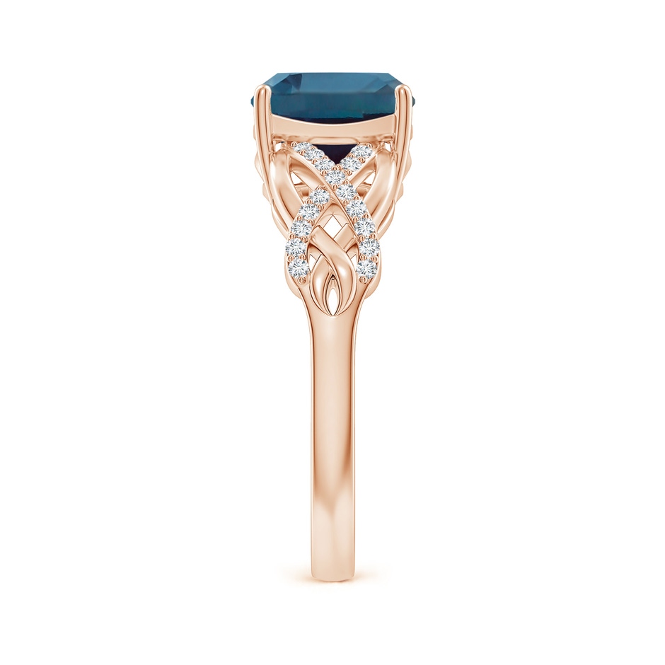 8mm Labgrown Criss Cross Shank Cushion Lab-Grown Alexandrite Engagement Ring in 18K Rose Gold side 299