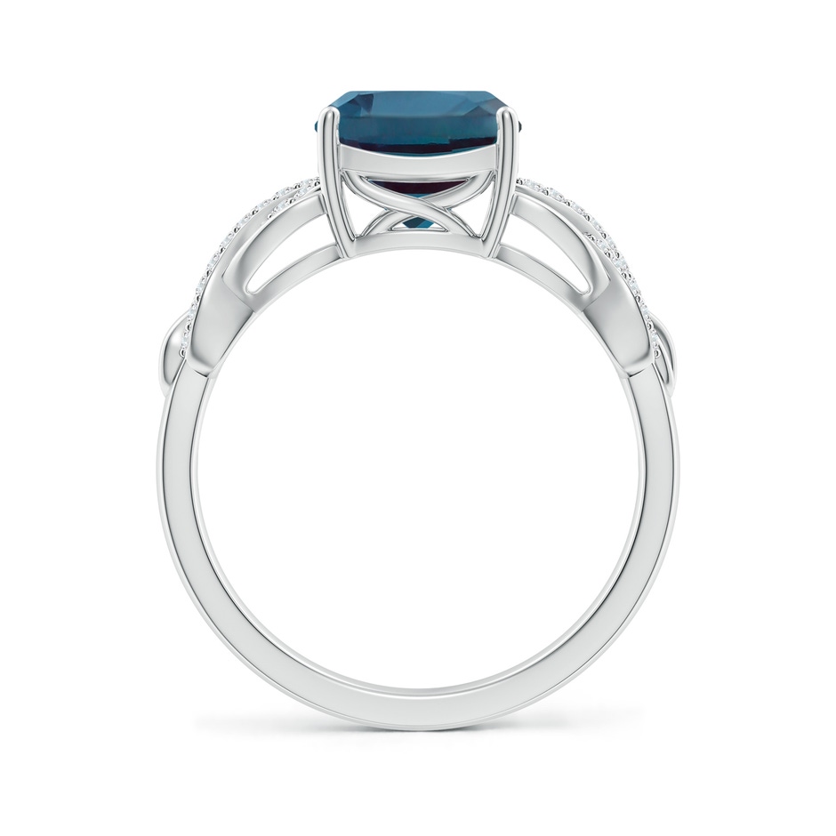 8mm Labgrown Criss Cross Shank Cushion Lab-Grown Alexandrite Engagement Ring in P950 Platinum side 199