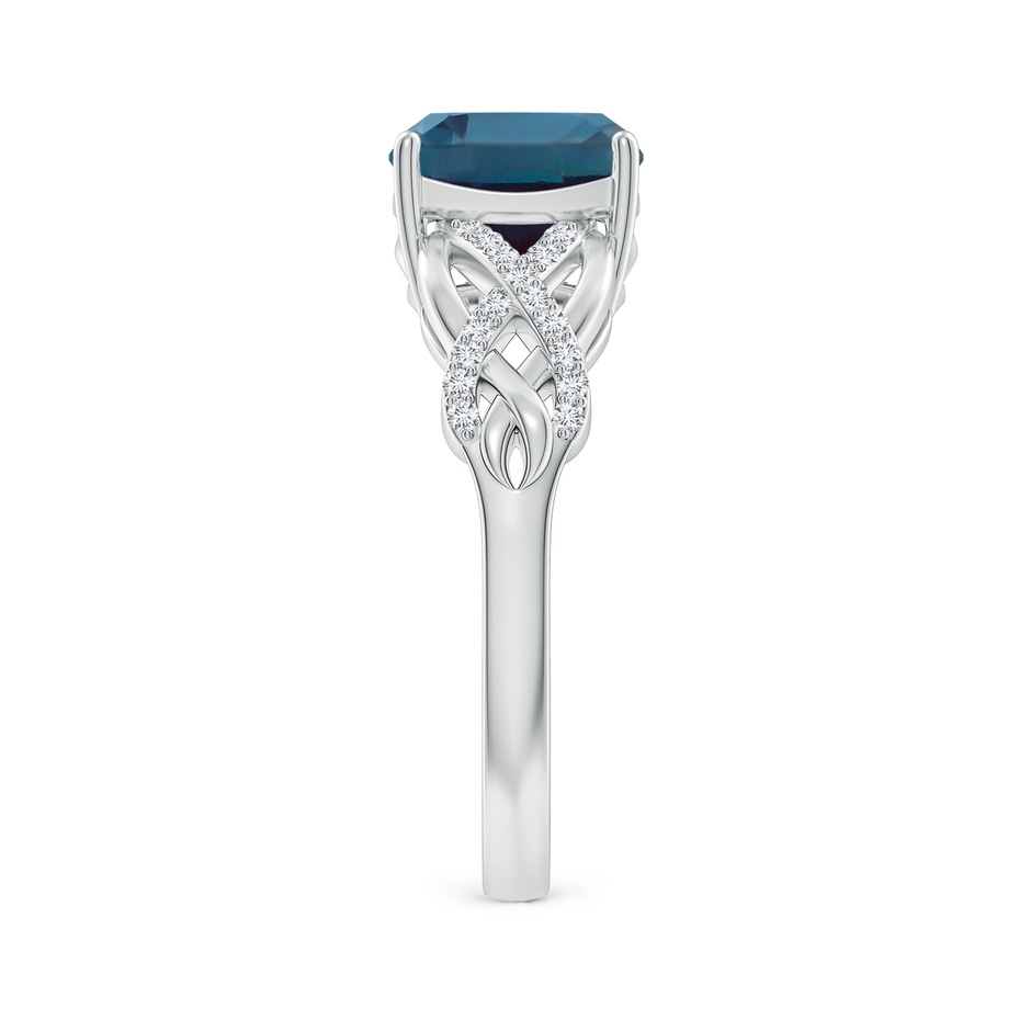 8mm Labgrown Criss Cross Shank Cushion Lab-Grown Alexandrite Engagement Ring in P950 Platinum side 299