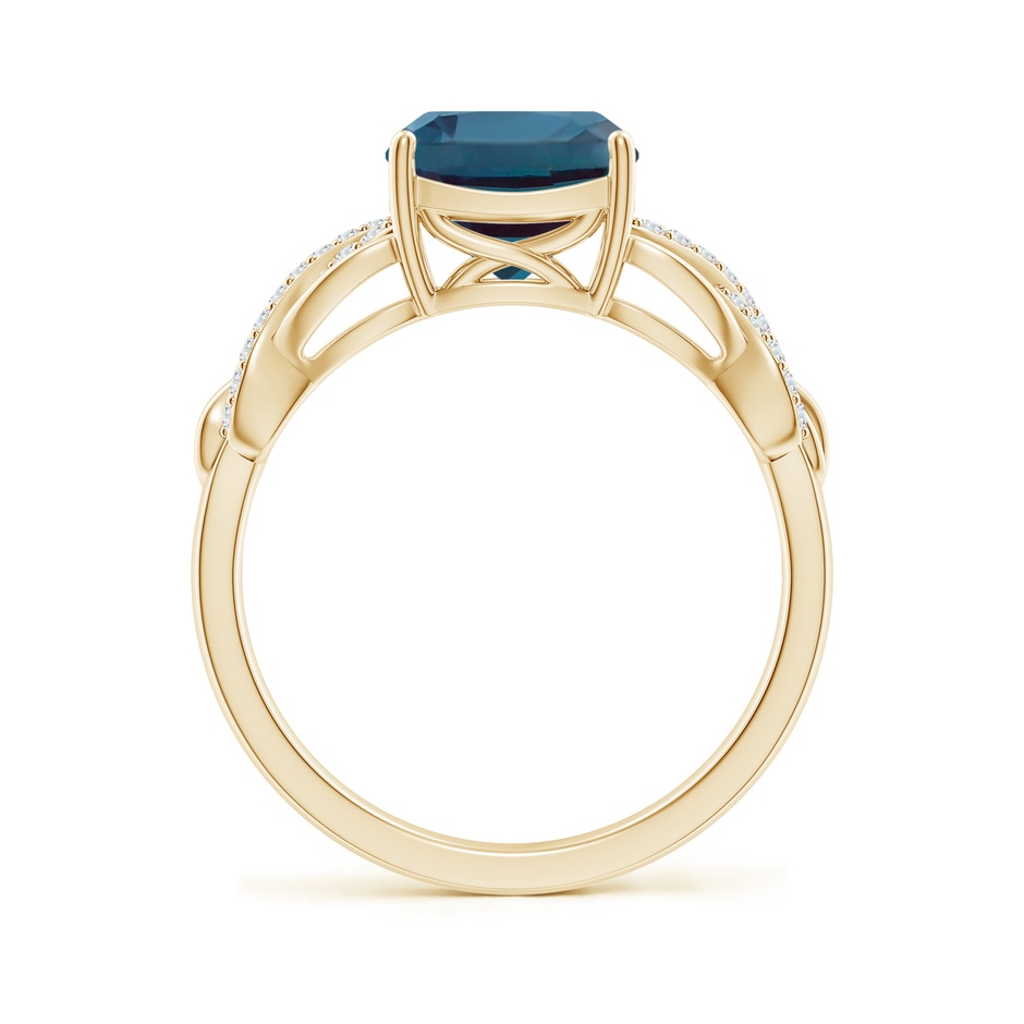 8mm Labgrown Criss Cross Shank Cushion Lab-Grown Alexandrite Engagement Ring in Yellow Gold side 199