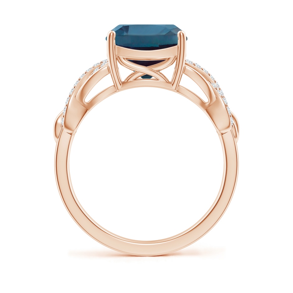 9mm Labgrown Criss Cross Shank Cushion Lab-Grown Alexandrite Engagement Ring in 18K Rose Gold side 199