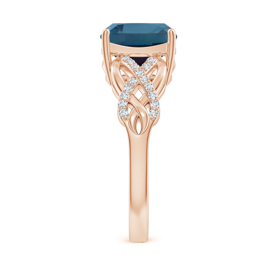 9mm Labgrown Criss Cross Shank Cushion Lab-Grown Alexandrite Engagement Ring in 18K Rose Gold side 299