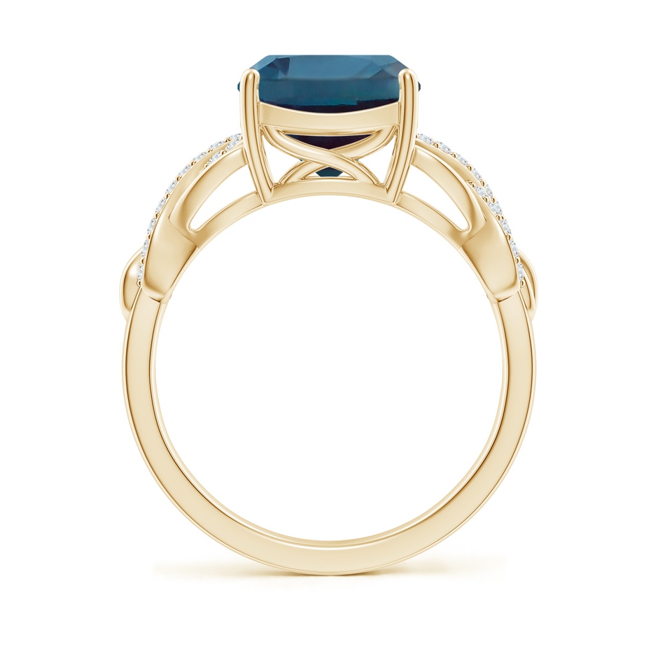 9mm Labgrown Criss Cross Shank Cushion Lab-Grown Alexandrite Engagement Ring in Yellow Gold side 199