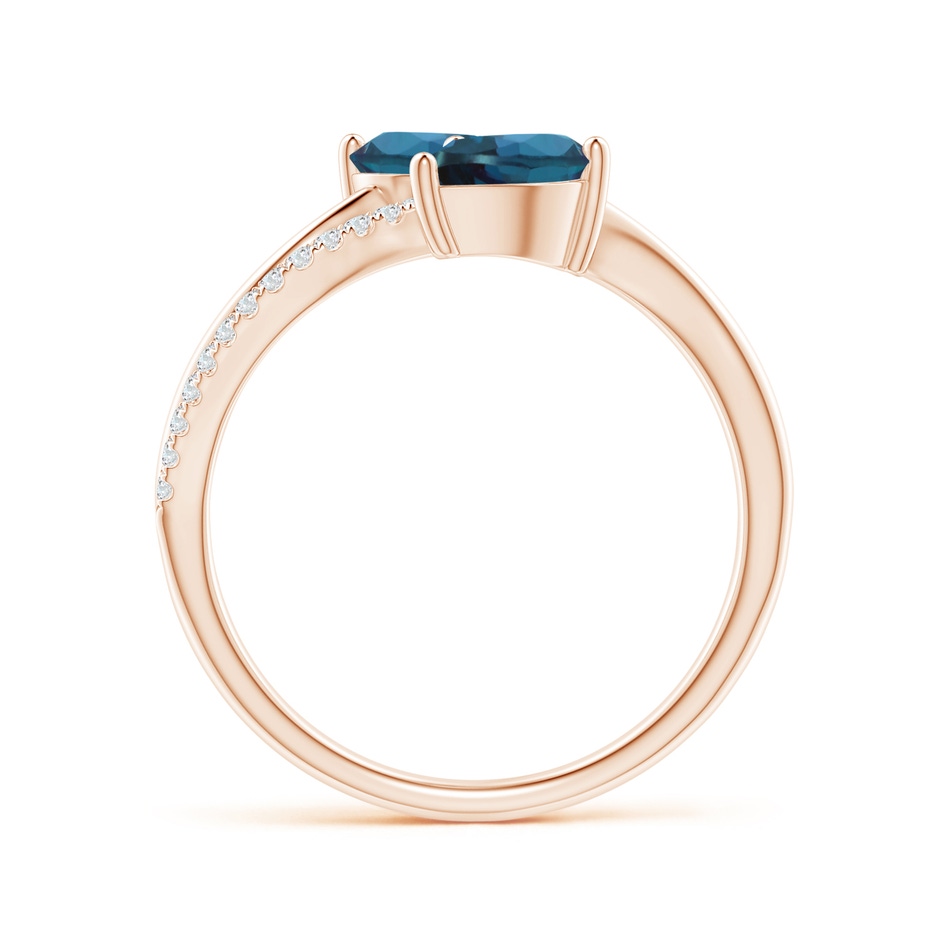 7x5mm Labgrown Pear-Shaped Lab-Grown Alexandrite Two-Stone Bypass Ring in Rose Gold side 199