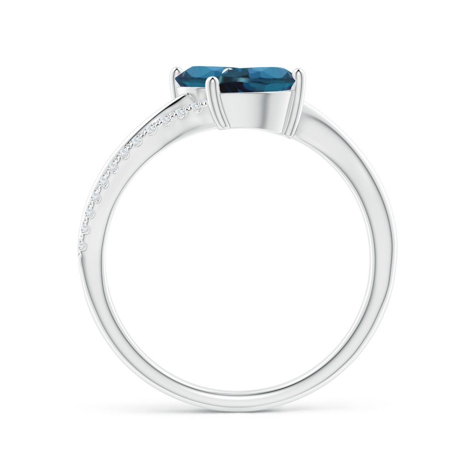 7x5mm Labgrown Pear-Shaped Lab-Grown Alexandrite Two-Stone Bypass Ring in White Gold side 199