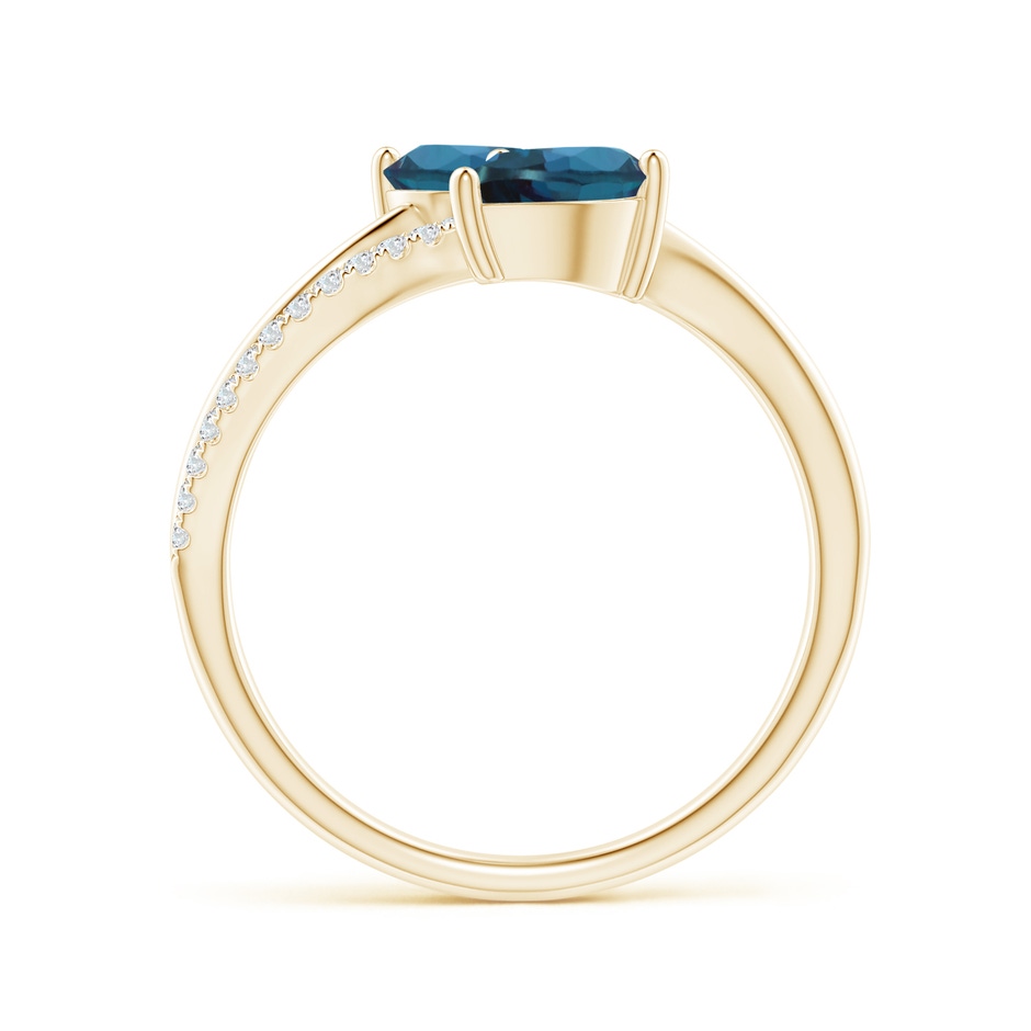 7x5mm Labgrown Pear-Shaped Lab-Grown Alexandrite Two-Stone Bypass Ring in Yellow Gold side 199