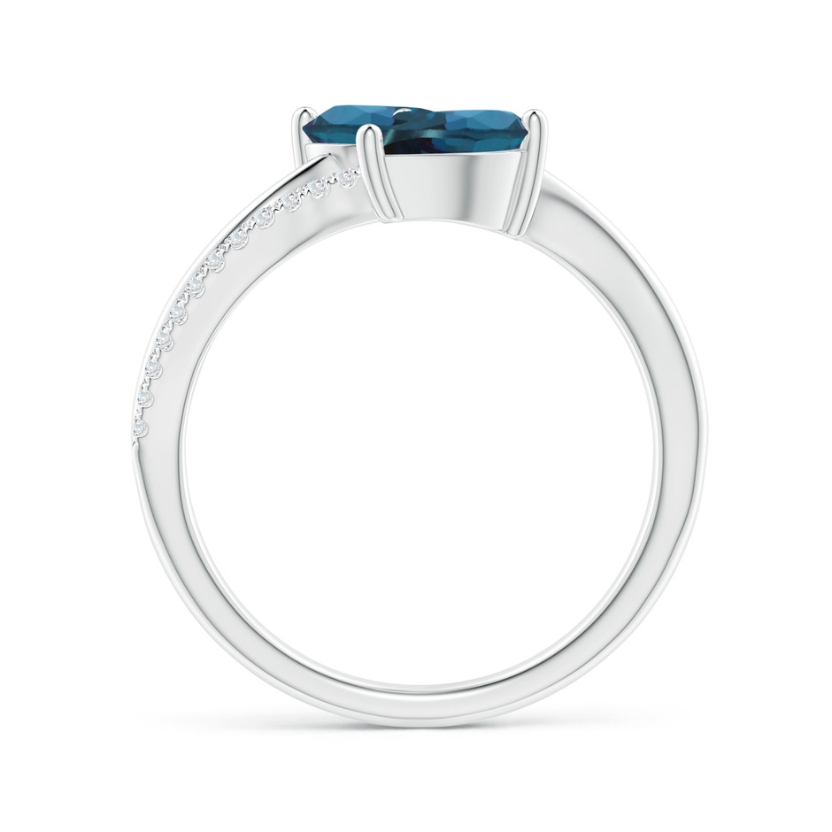 8x6mm Labgrown Pear-Shaped Lab-Grown Alexandrite Two-Stone Bypass Ring in 18K White Gold side 199