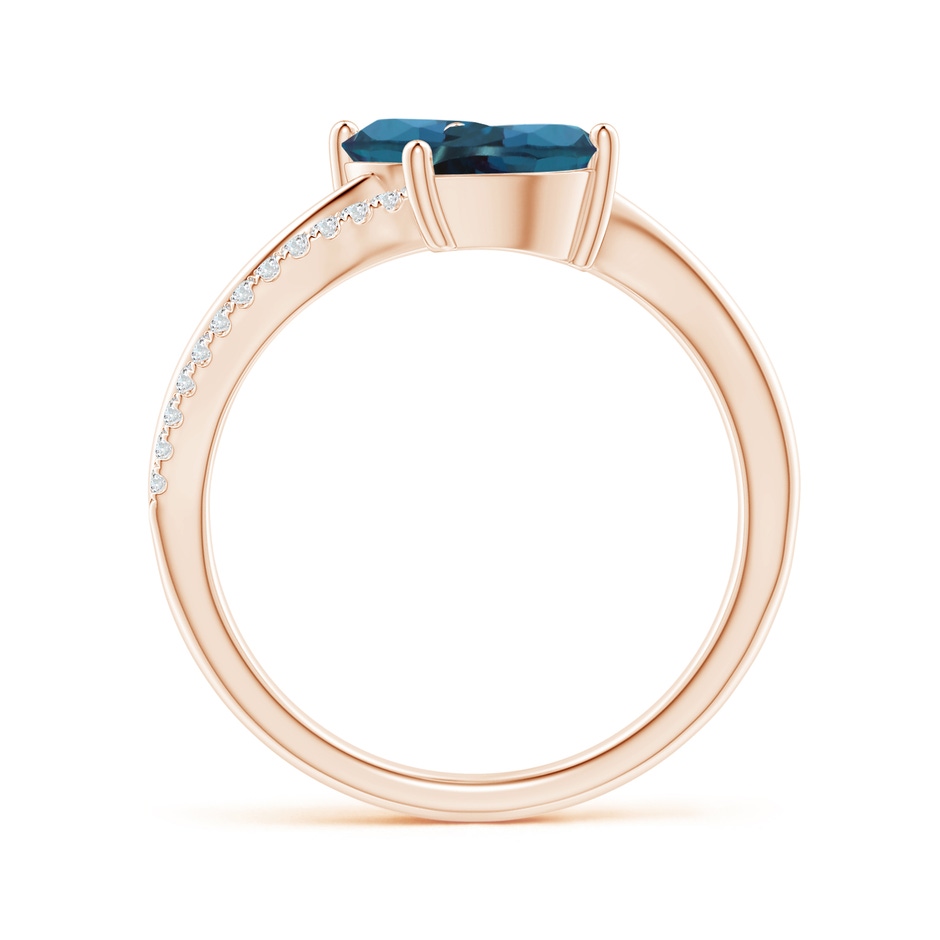 8x6mm Labgrown Pear-Shaped Lab-Grown Alexandrite Two-Stone Bypass Ring in Rose Gold side 199