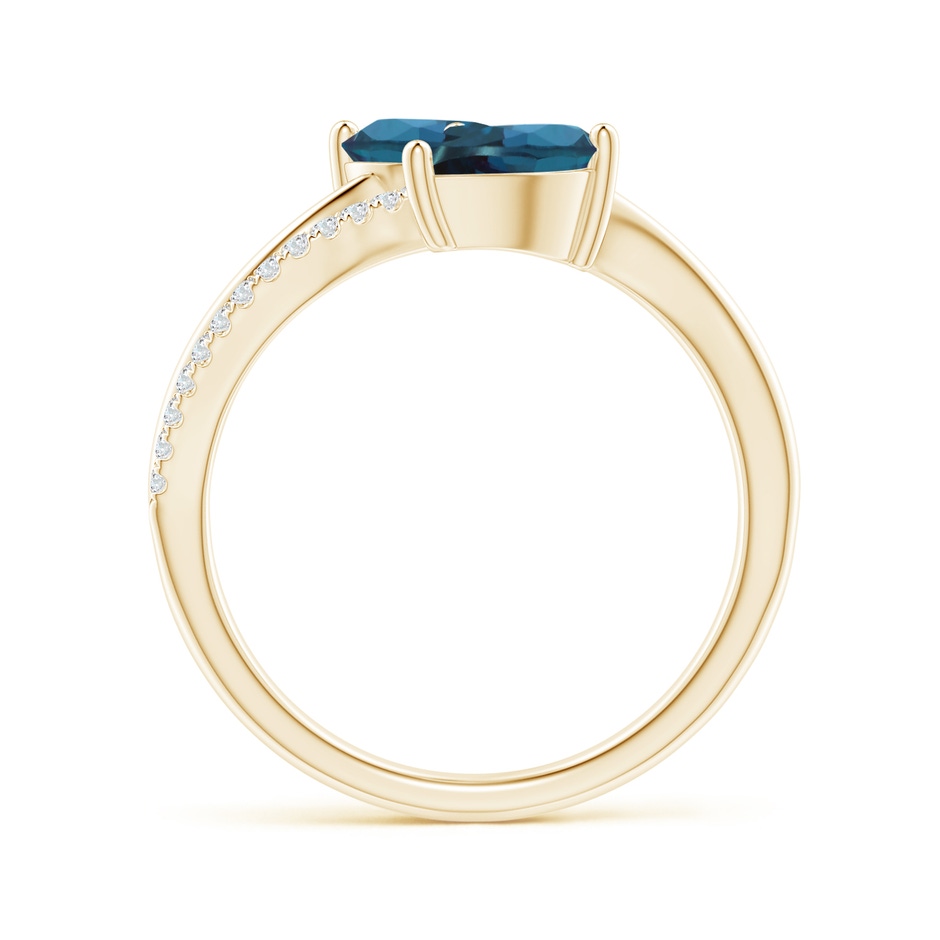 8x6mm Labgrown Pear-Shaped Lab-Grown Alexandrite Two-Stone Bypass Ring in Yellow Gold side 199