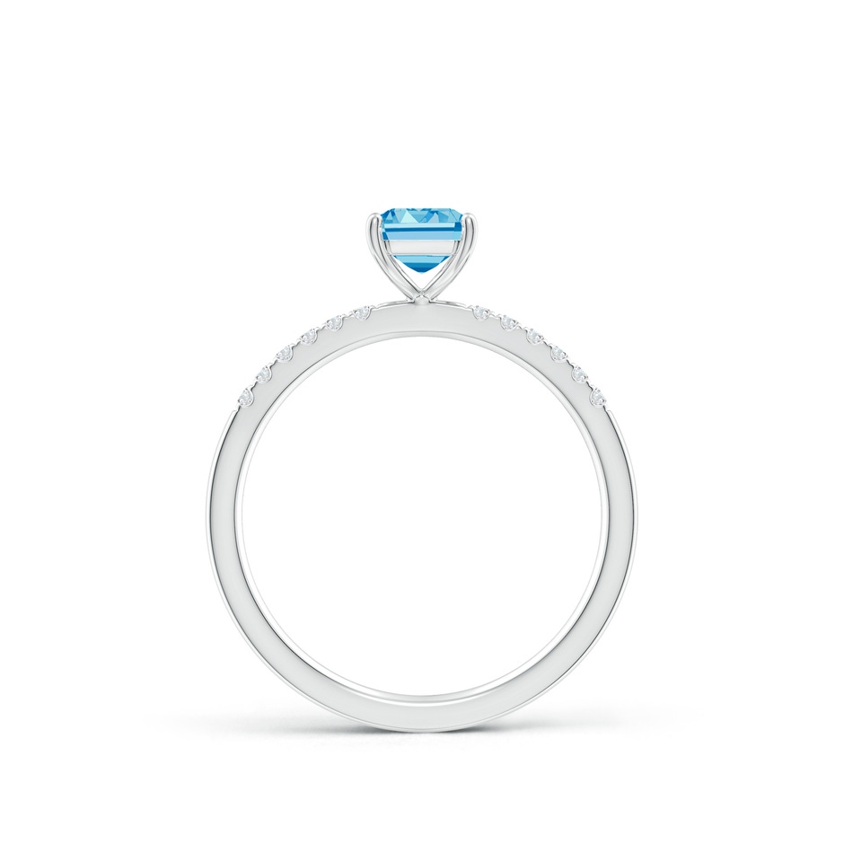 7x5mm Labgrown Emerald-Cut Lab-Grown Fancy Intense Blue Diamond Engagement Ring in 18K White Gold side 199