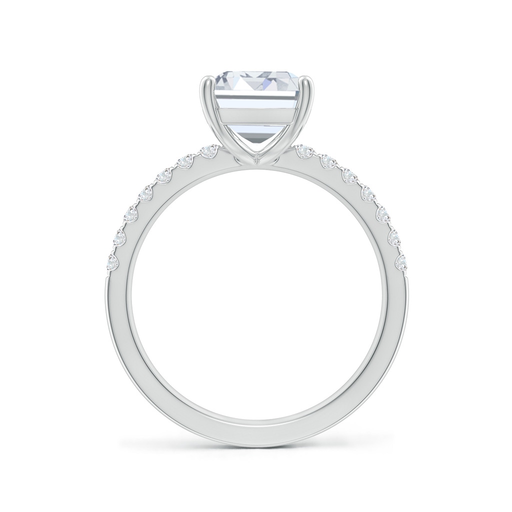 10x7.5mm FGVS Lab-Grown Emerald-Cut Diamond Engagement Ring with Lab Diamond Accents in P950 Platinum - side 199