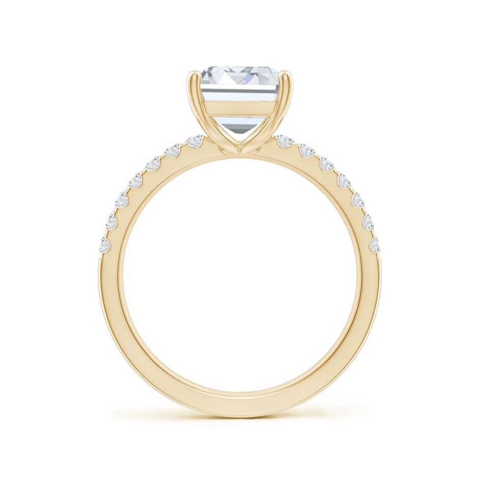 10x7.5mm FGVS Lab-Grown Emerald-Cut Diamond Engagement Ring with Lab Diamond Accents in Yellow Gold side 199